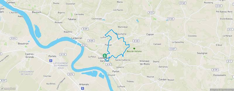 Randonnée à LestiacsurGaronne Sur les chemins boisés de Lestiacsur